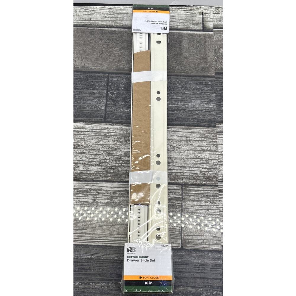 16 Inch Soft Close Bottom Mount Drawer Slide, One Pair Reliabilt #5329106 {X}